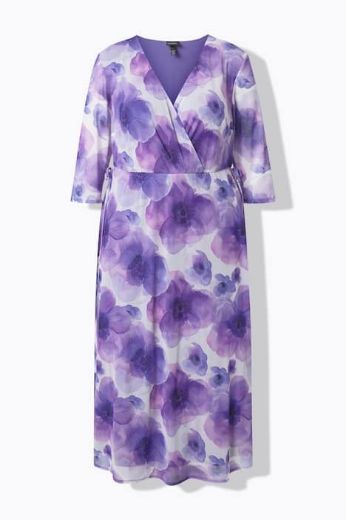 Moda za polnejše Haljina elegantna maxi 3/4 rukava plus velikost, xxl, Ulla Popken in Johann Popken (JP1880)