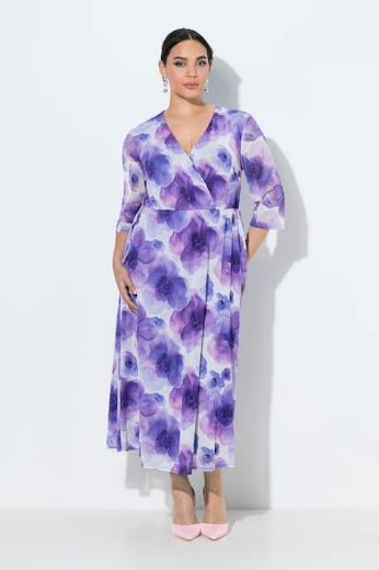 Moda za polnejše Haljina elegantna maxi 3/4 rukava plus velikost, xxl, Ulla Popken in Johann Popken (JP1880)