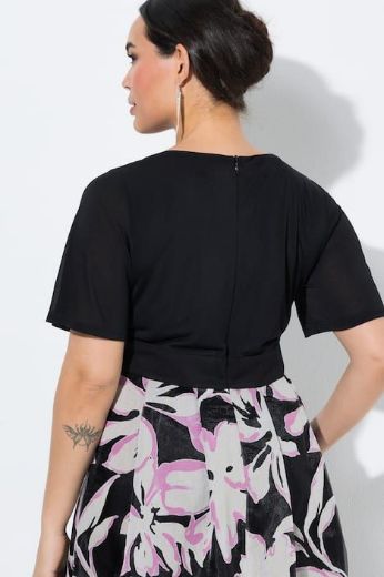 Moda za polnejše Haljina elegantna maxi kratkih rukava plus velikost, xxl, Ulla Popken in Johann Popken (JP1880)