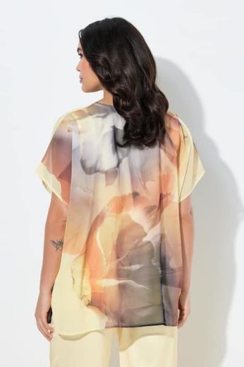 Moda za polnejše Bluza elegantna kratkih rukava V ovratnika plus velikost, xxl, Ulla Popken in Johann Popken (JP1880)