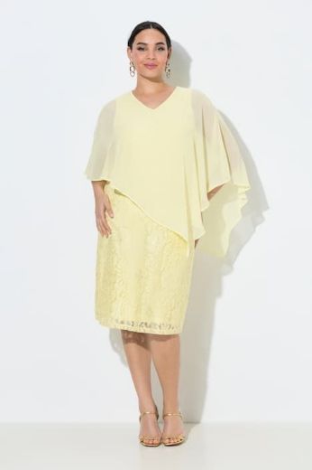 Moda za polnejše Haljina elegantna 3/4 rukava A kroja plus velikost, xxl, Ulla Popken in Johann Popken (JP1880)