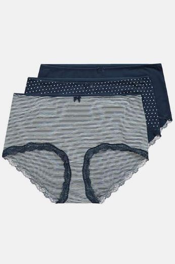 Moda za polnejše Gaćice hipster 3 komada plus velikost, xxl, Ulla Popken in Johann Popken (JP1880)