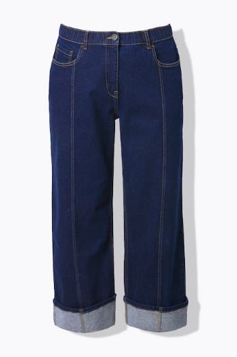 Moda za polnejše Traperice širokih ravnih nogavica plus velikost, xxl, Ulla Popken in Johann Popken (JP1880)