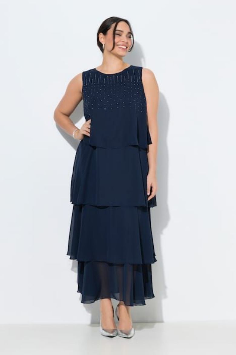 Moda za polnejše Haljina elegantna maxi bez rukava plus velikost, xxl, Ulla Popken in Johann Popken (JP1880)