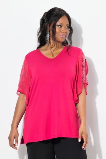 Moda za polnejše Bluza elegantna s ukrasnim dodacima plus velikost, xxl, Ulla Popken in Johann Popken (JP1880)
