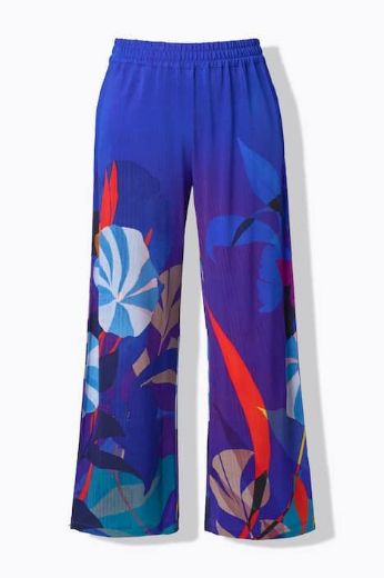 Moda za polnejše Hlače elegantne širokih nogavica cvjetnog uzorka plus velikost, xxl, Ulla Popken in Johann Popken (JP1880)