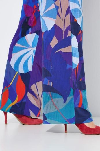 Moda za polnejše Hlače elegantne širokih nogavica cvjetnog uzorka plus velikost, xxl, Ulla Popken in Johann Popken (JP1880)