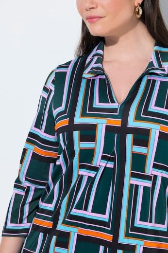 Moda za polnejše Haljina midi 3/4 rukava plus velikost, xxl, Ulla Popken in Johann Popken (JP1880)