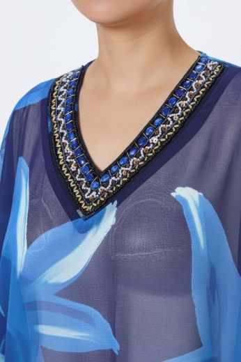 Moda za polnejše Tunika poludugih rukava V izrez cvjetni uzorak plus velikost, xxl, Ulla Popken in Johann Popken (JP1880)