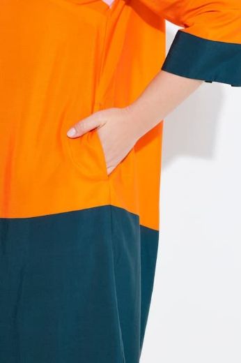 Moda za polnejše Haljina midi 3/4 rukavi s kragnom plus velikost, xxl, Ulla Popken in Johann Popken (JP1880)