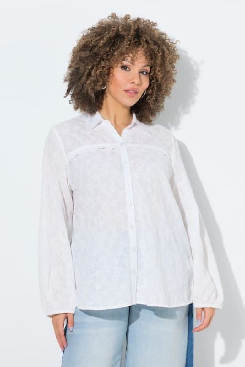 Moda za polnejše Bluza 3/4 rukava s kragnom plus velikost, xxl, Ulla Popken in Johann Popken (JP1880)