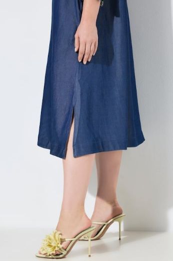 Moda za polnejše Haljina 3/4 rukavi traper izgled plus velikost, xxl, Ulla Popken in Johann Popken (JP1880)