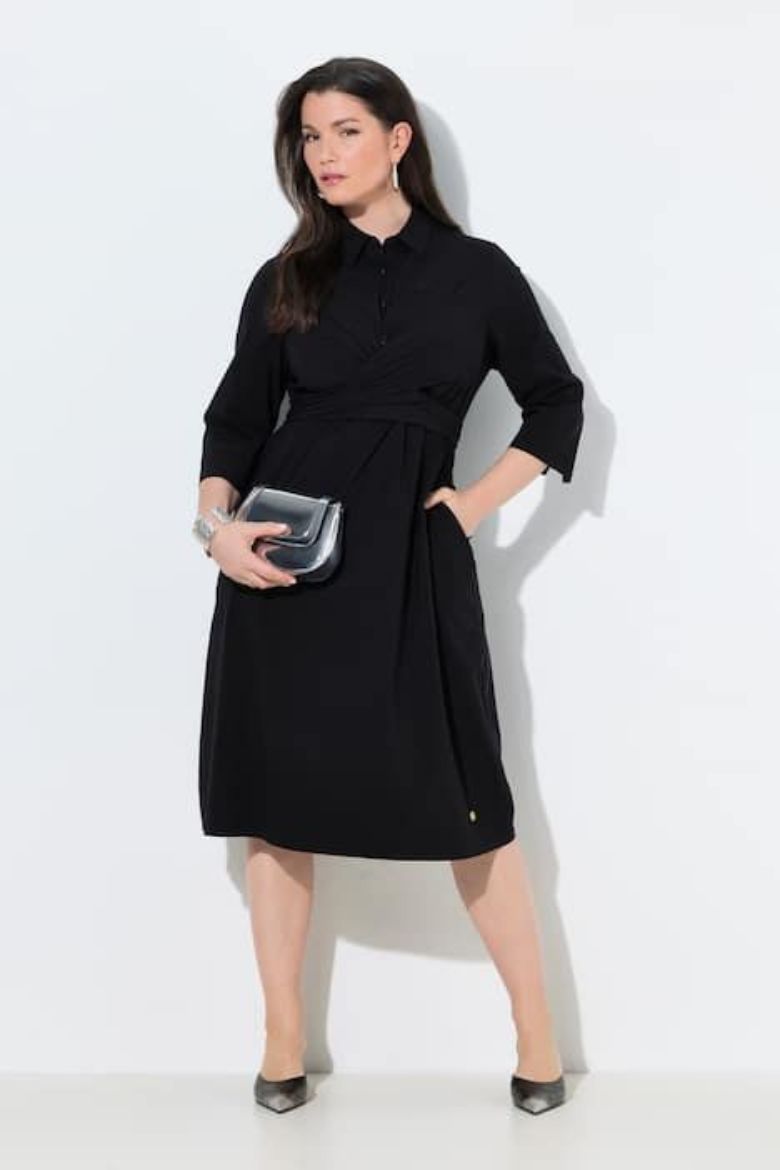 Moda za polnejše Haljina elegantna 3/4 rukavi plus velikost, xxl, Ulla Popken in Johann Popken (JP1880)