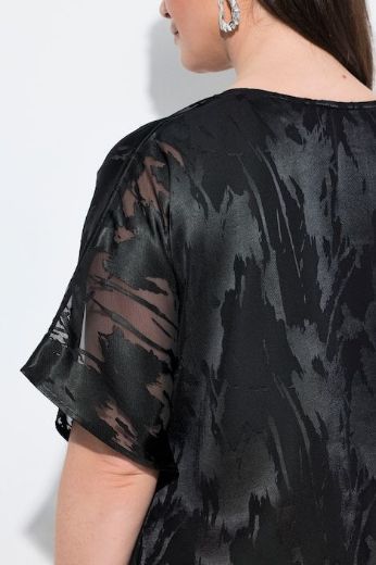 Moda za polnejše Bluza elegantna kratkih rukava V izrez dvoslojna plus velikost, xxl, Ulla Popken in Johann Popken (JP1880)