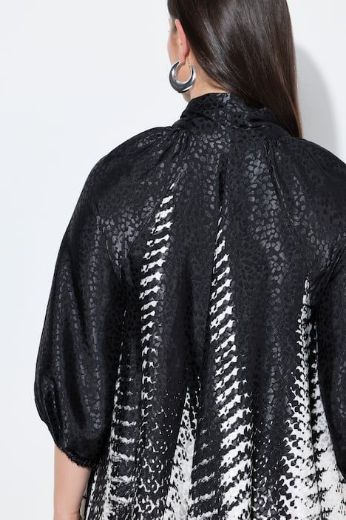 Moda za polnejše Haljina elegantna 3/4 rukavi s izrezom na vezanje plus velikost, xxl, Ulla Popken in Johann Popken (JP1880)