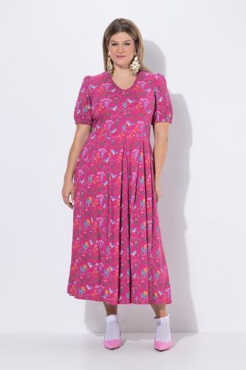Moda za polnejše Haljina maxi kratkih rukava plus velikost, xxl, Ulla Popken in Johann Popken (JP1880)