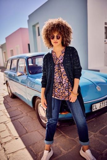 Moda za polnejše Kardigan dugi rukavi na kopčanje plus velikost, xxl, Ulla Popken in Johann Popken (JP1880)