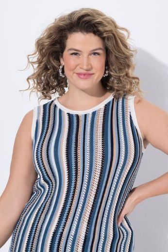 Moda za polnejše Majica bez rukava pletena okrulog ovratnika plus velikost, xxl, Ulla Popken in Johann Popken (JP1880)