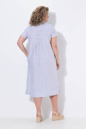 Moda za polnejše Haljina maxi kratkih rukava prugasta pamučna plus velikost, xxl, Ulla Popken in Johann Popken (JP1880)
