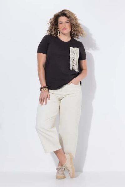 Slika Hlače širokih nogavica traper