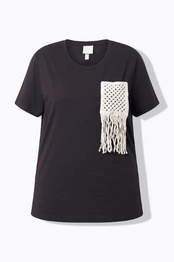 Moda za polnejše Majica kratkih rukava pletenog džepa pamučna plus velikost, xxl, Ulla Popken in Johann Popken (JP1880)