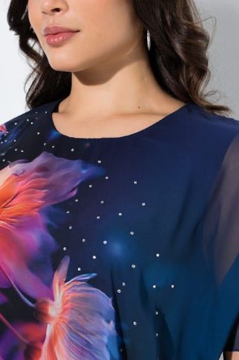 Moda za polnejše Bluza kratkih rukava dvoslojna okrulog izreza plus velikost, xxl, Ulla Popken in Johann Popken (JP1880)