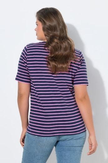 Moda za polnejše Majica prugasta kratkih rukava plus velikost, xxl, Ulla Popken in Johann Popken (JP1880)
