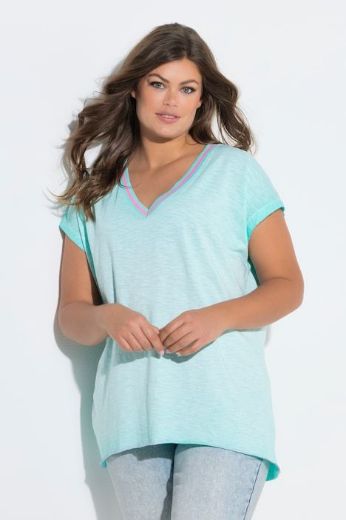 Moda za polnejše Majica kratkih rukava V ovratnika plus velikost, xxl, Ulla Popken in Johann Popken (JP1880)