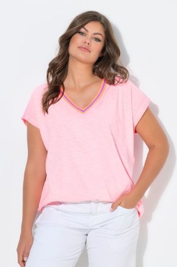 Moda za polnejše Majica kratkih rukava V ovratnika plus velikost, xxl, Ulla Popken in Johann Popken (JP1880)