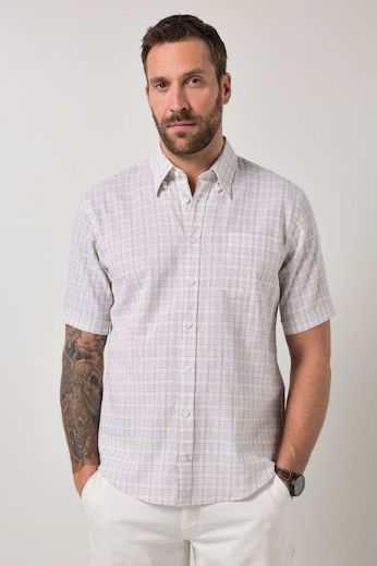 Moda za polnejše Košulja kratkih rukava lanena plus velikost, xxl, Ulla Popken in Johann Popken (JP1880)