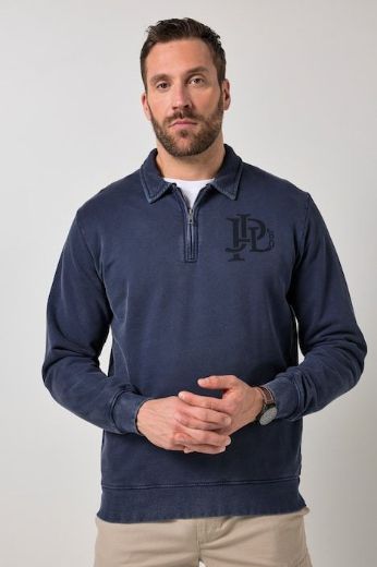Moda za polnejše Majica dugih rukava s patentnim zatvaračem plus velikost, xxl, Ulla Popken in Johann Popken (JP1880)