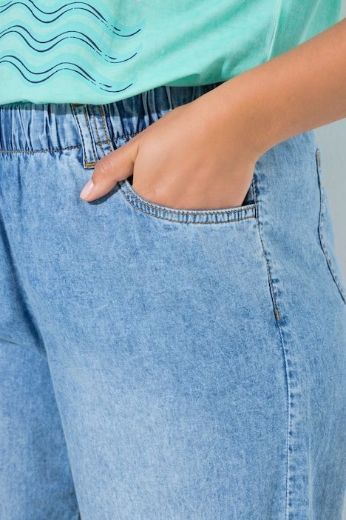 Moda za polnejše Hlače traper širokih nogavica elastičnog struka plus velikost, xxl, Ulla Popken in Johann Popken (JP1880)