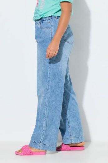 Moda za polnejše Hlače traper širokih nogavica elastičnog struka plus velikost, xxl, Ulla Popken in Johann Popken (JP1880)