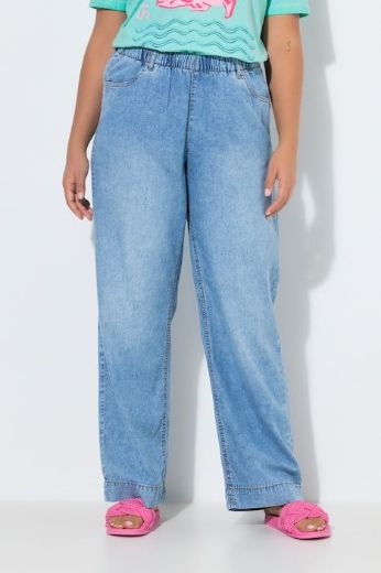 Moda za polnejše Hlače traper širokih nogavica elastičnog struka plus velikost, xxl, Ulla Popken in Johann Popken (JP1880)