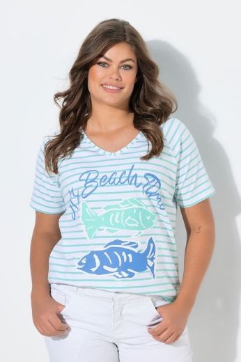 Moda za polnejše Majica kratkih rukava plus velikost, xxl, Ulla Popken in Johann Popken (JP1880)