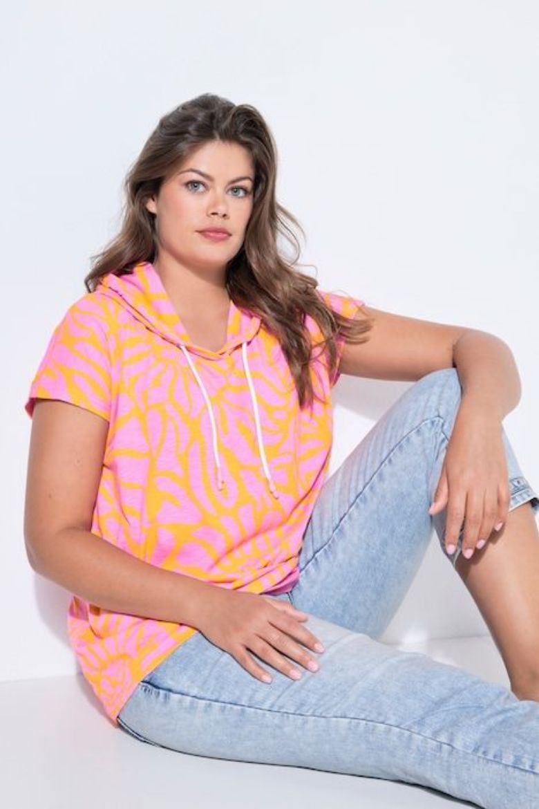 Moda za polnejše Majica kratkih rukava s kapuljačom plus velikost, xxl, Ulla Popken in Johann Popken (JP1880)