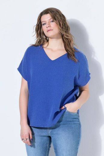 Moda za polnejše Bluza kratkih rukava V izreza plus velikost, xxl, Ulla Popken in Johann Popken (JP1880)