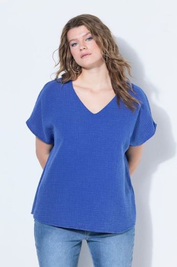 Moda za polnejše Bluza kratkih rukava V izreza plus velikost, xxl, Ulla Popken in Johann Popken (JP1880)