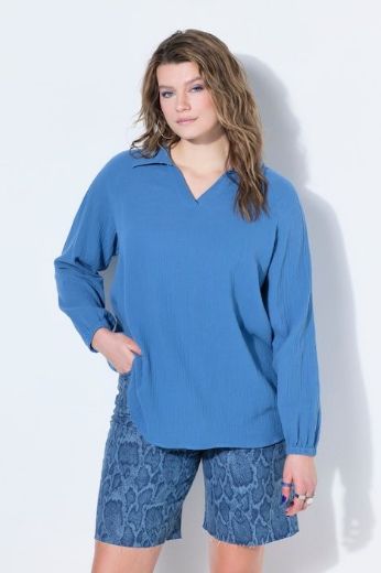 Moda za polnejše Majica dugih rukava od muslina plus velikost, xxl, Ulla Popken in Johann Popken (JP1880)