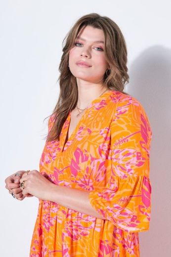 Moda za polnejše Haljina midi 3/4 rukava A kroja plus velikost, xxl, Ulla Popken in Johann Popken (JP1880)