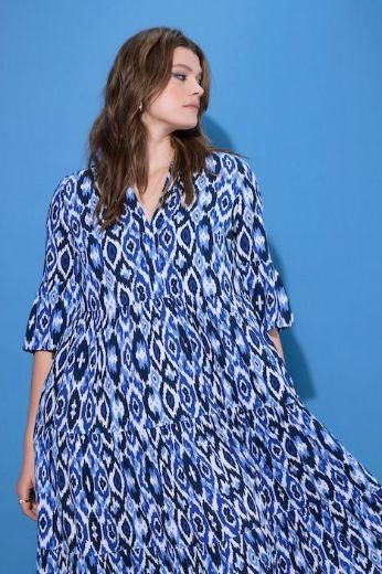 Moda za polnejše Haljina midi 3/4 rukava A kroja plus velikost, xxl, Ulla Popken in Johann Popken (JP1880)