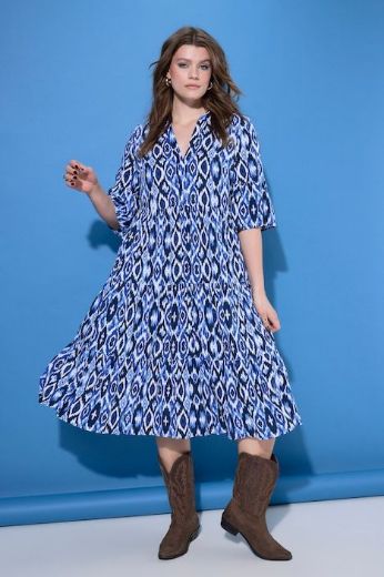 Moda za polnejše Haljina midi 3/4 rukava A kroja plus velikost, xxl, Ulla Popken in Johann Popken (JP1880)