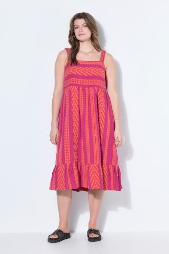 Moda za polnejše Haljina midi bez rukava A kroja plus velikost, xxl, Ulla Popken in Johann Popken (JP1880)