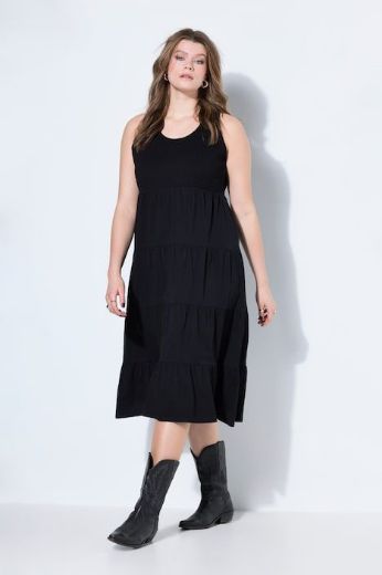 Moda za polnejše Haljina midi bez rukava A kroja plus velikost, xxl, Ulla Popken in Johann Popken (JP1880)