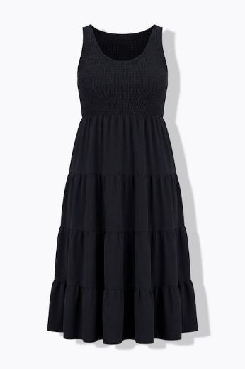 Moda za polnejše Haljina midi bez rukava A kroja plus velikost, xxl, Ulla Popken in Johann Popken (JP1880)