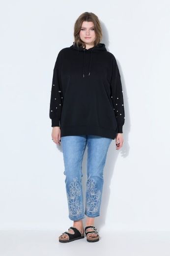 Moda za polnejše Majica dugih rukava s kapuljačom šireg kroja plus velikost, xxl, Ulla Popken in Johann Popken (JP1880)