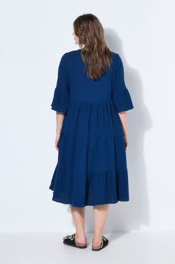 Moda za polnejše Haljina 3/4 rukavi A kroja duži model plus velikost, xxl, Ulla Popken in Johann Popken (JP1880)