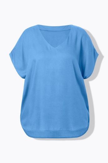 Moda za polnejše Bluza kratkih rukava V ovratnika plus velikost, xxl, Ulla Popken in Johann Popken (JP1880)