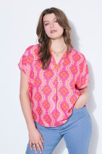 Moda za polnejše Bluza kratkih rukava šireg kroja plus velikost, xxl, Ulla Popken in Johann Popken (JP1880)