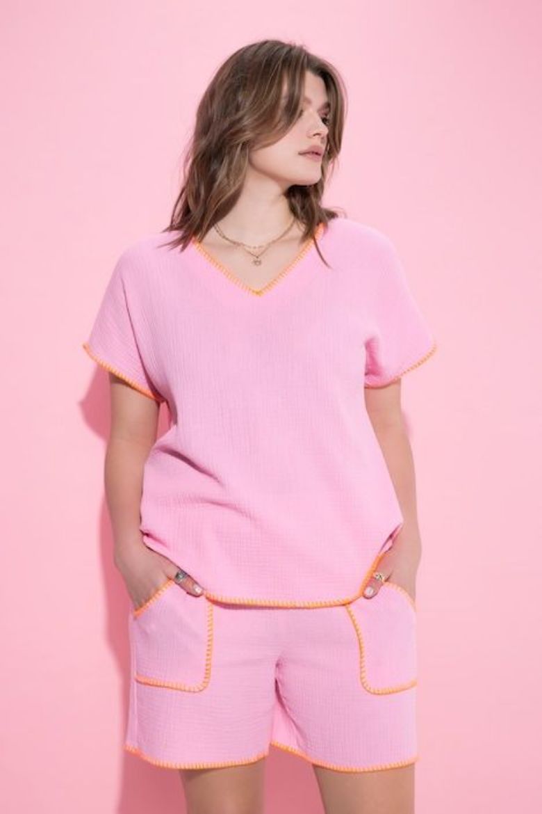 Moda za polnejše Majica kratkih rukava šireg kroja plus velikost, xxl, Ulla Popken in Johann Popken (JP1880)